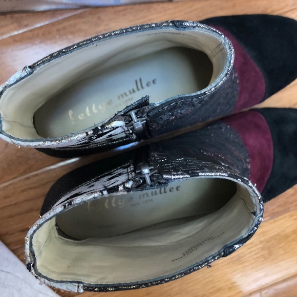 Rare Anthropologie Bettye Mueller Cyd patchwork boho booties ankle boots - Picture 10 of 11